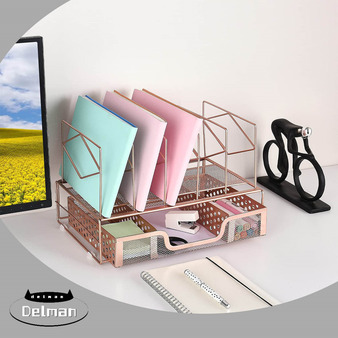 Delman Desk Organizers And Accessories Desktop Organizer For Woman, 5