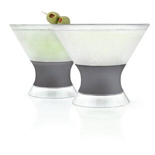 Bar Goblet Crystal Martini Glass Cocktail Glass 9.5 oz 2 Piece Set 