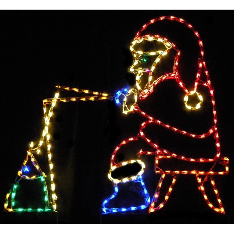 The Holiday Aisle® LED Lit Santa Claus Fishing Animated String Light &  Reviews | Wayfair