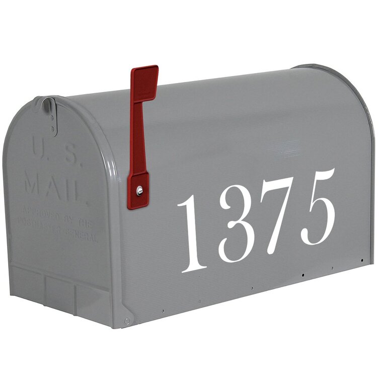 LETTER BOX DOOR NUMBER AND STREET NAME VINYL TO STICK STRAIGHT TO YOUR LETTERBOX 
