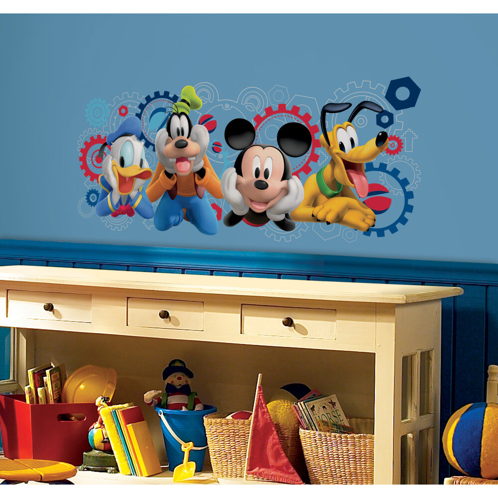 Room Mates Mickey and Friends Mickey Mouse Clubhouse Capers Giant Wall  Decal & Reviews | Wayfair