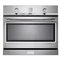 black gas wall oven