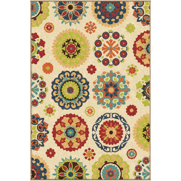 Wildon Home® Multi-Colored Indoor/Outdoor Rug | Wayfair