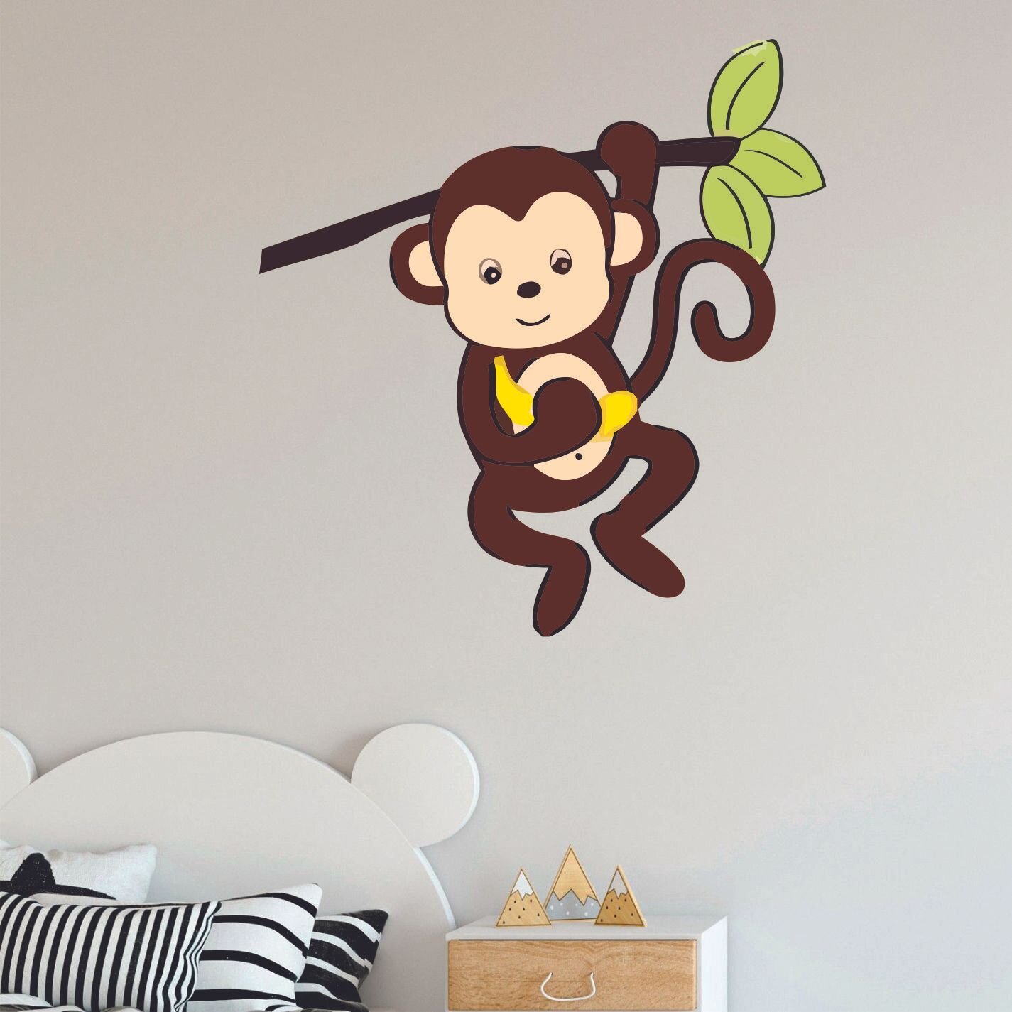 Zoomie Kids Monkey Climbing Cartoon Wall Decal - Wayfair Canada