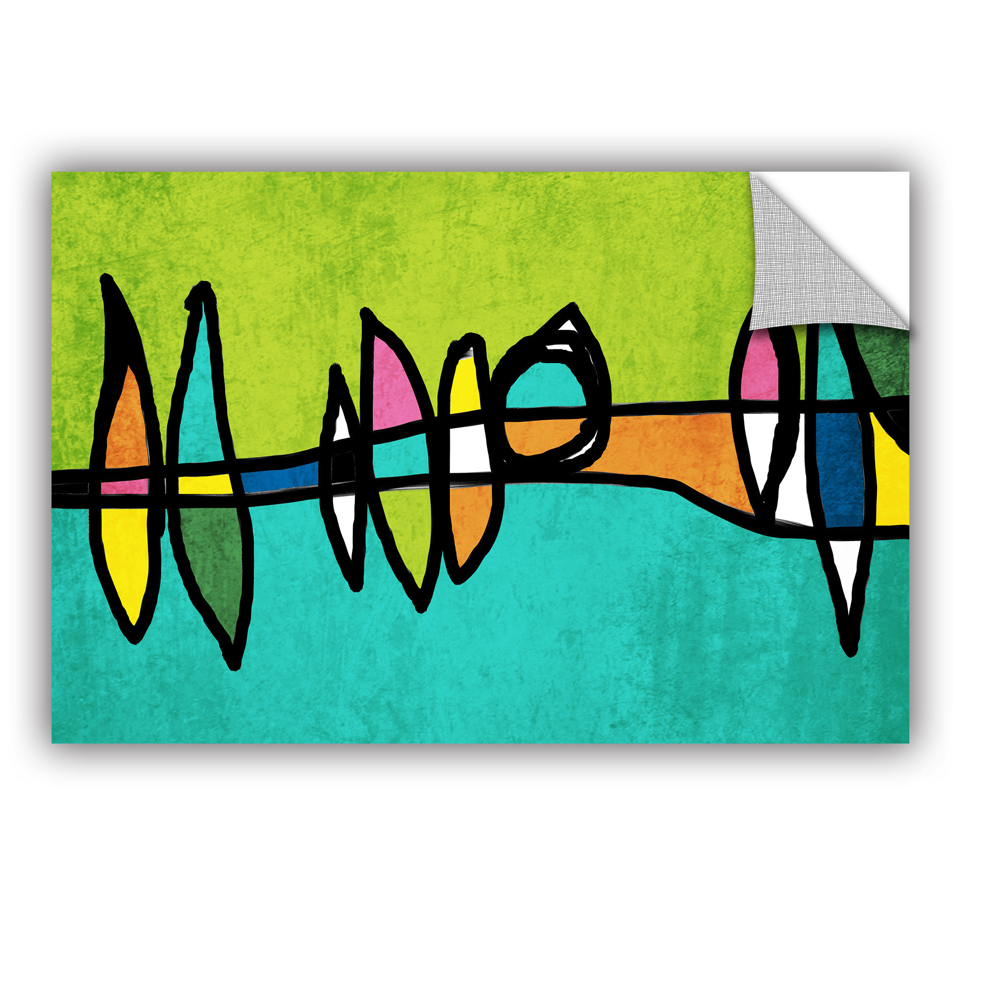 Wrought Studio Makris Vibrant Colorful Abstract Wall Decal Wayfair