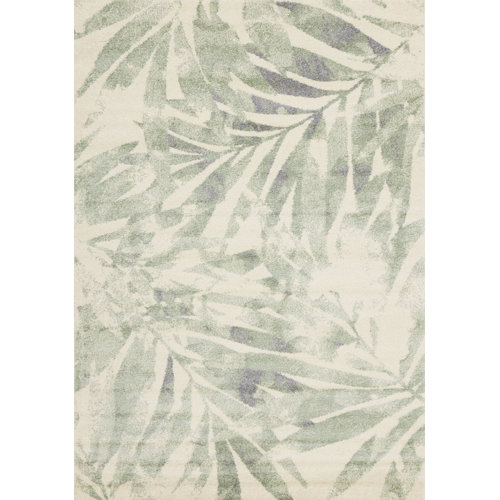 Bayou Breeze Oestreich Floral Cream/Green Area Rug & Reviews | Wayfair