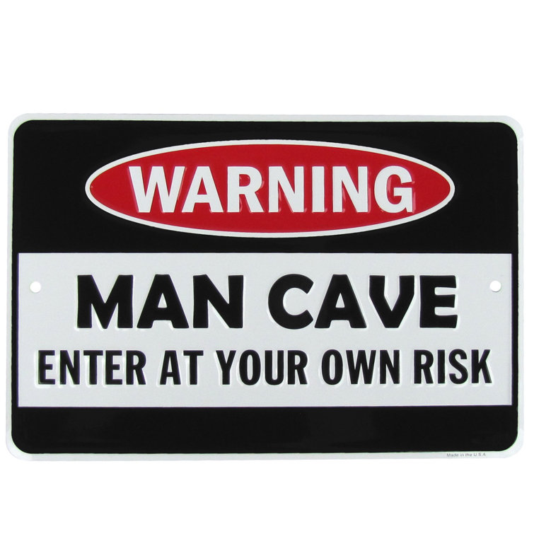 man cave CAUTION MANLY MEN HUNTING STORIES  ALUMINUM  SIGN funny hunting sign 
