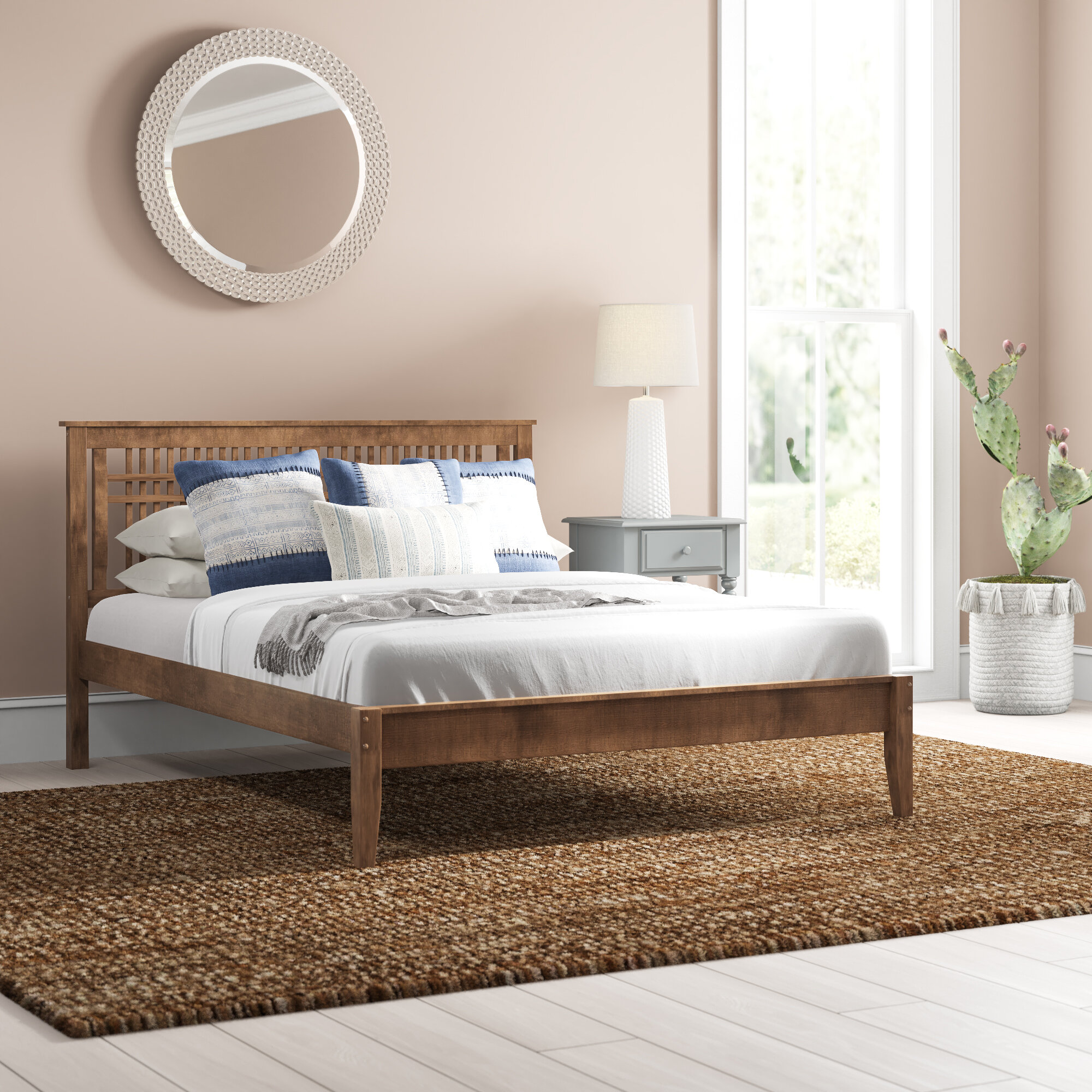 Devery Solid Wood Bed