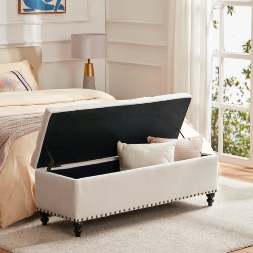 Darby Home Co Katz Upholstered Storage Ottoman & Reviews | Wayfair