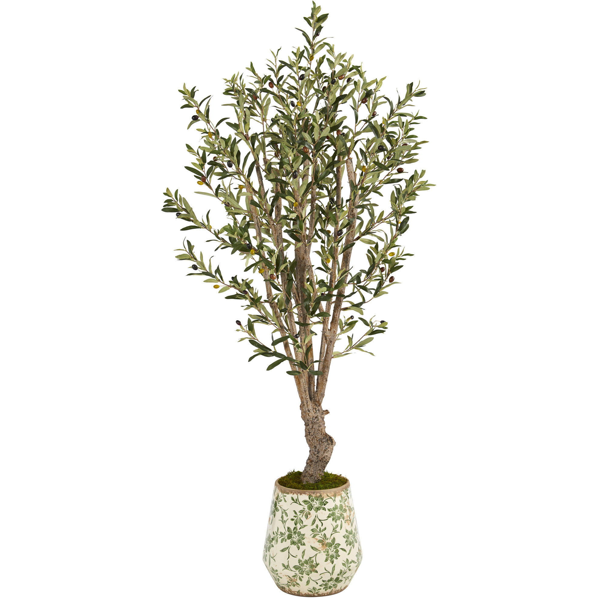 Primrue 62'' Faux Olive Tree in Ceramic Planter Wayfair