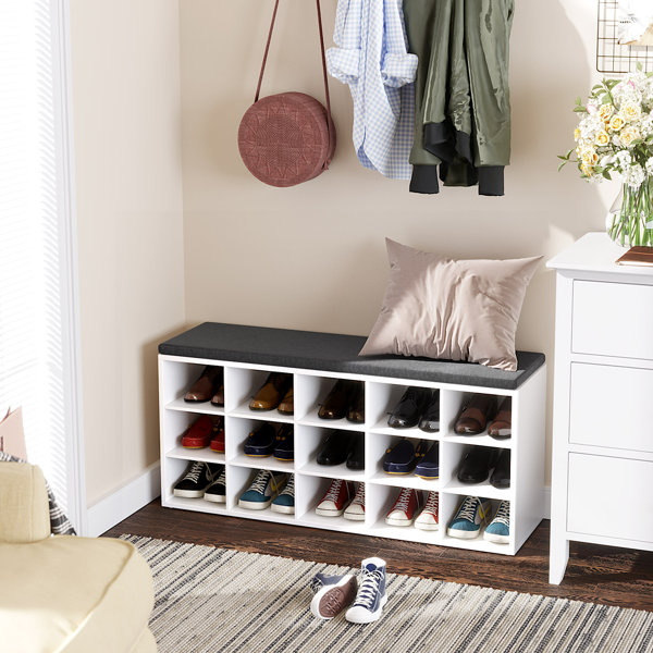 finish and size. Choice of colour Hallway Shoe Cabinet Rack Home & Living Storage & Organisation Shoe Storage Shoe Cupboard Bench with Adjustable Storage Shelves 