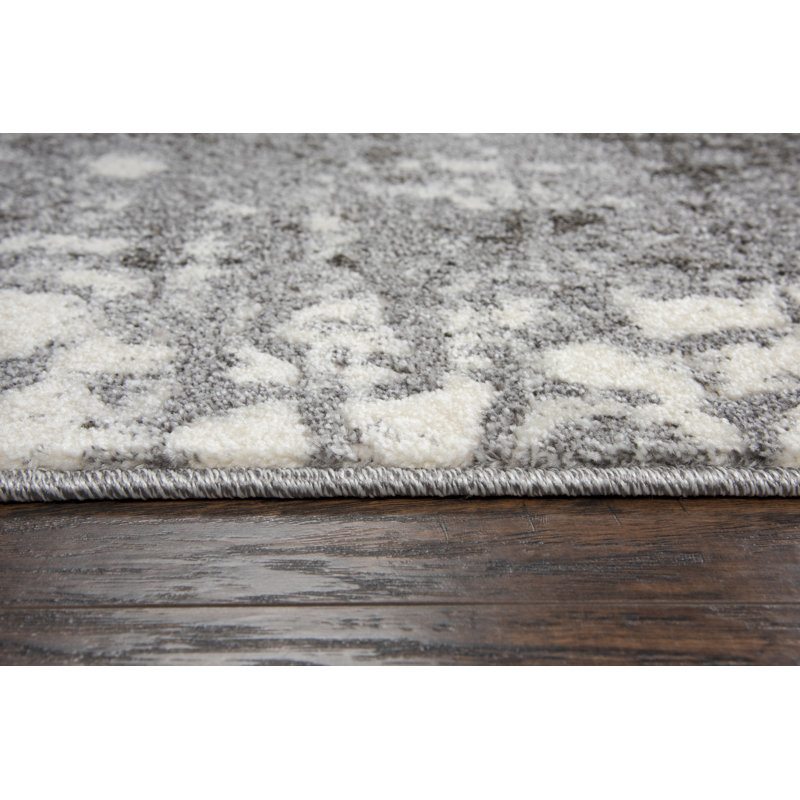 Williston Forge Barger Performance Gray/White Rug & Reviews | Wayfair