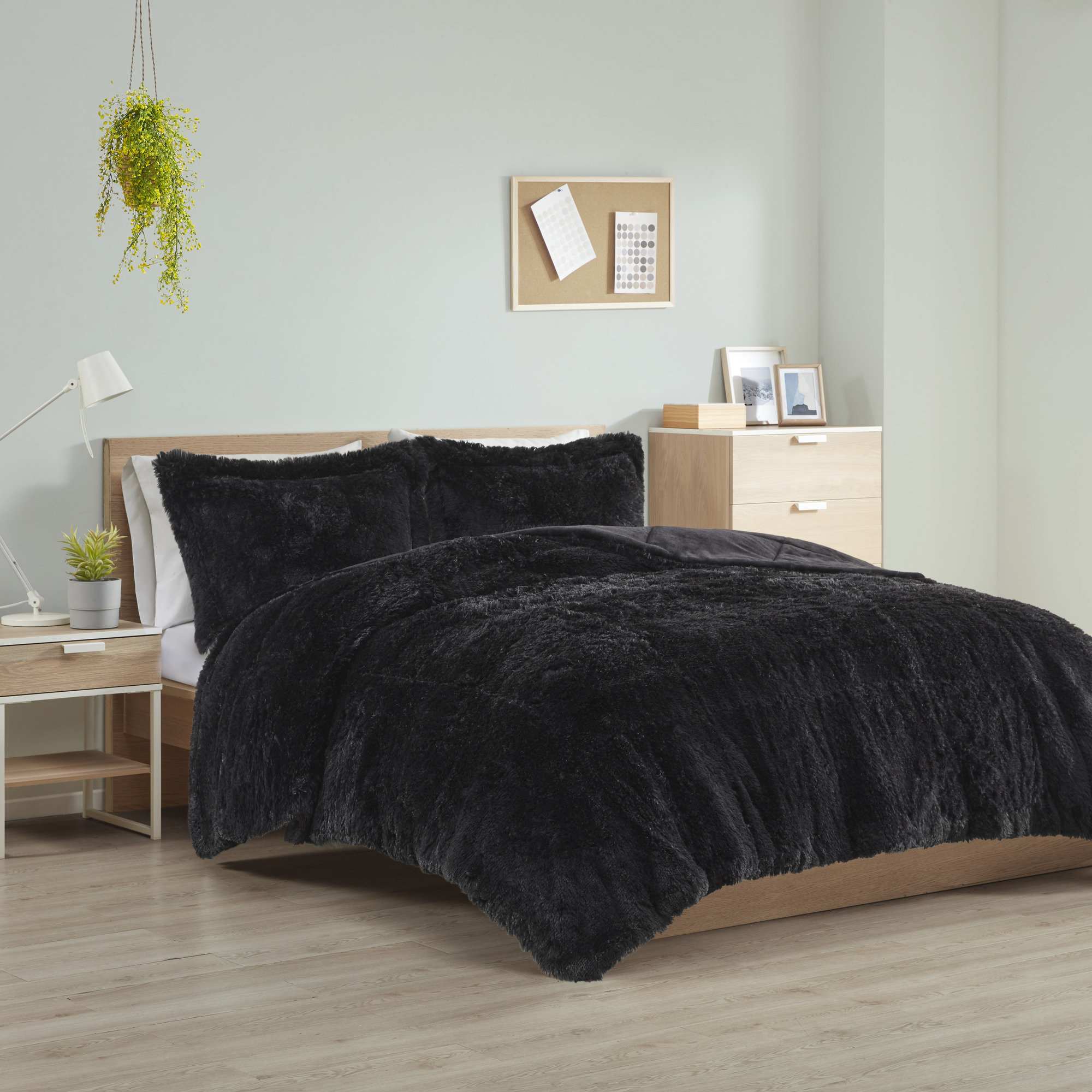 Rosdorf Park Trahan Faux Fur Comforter Set & Reviews | Wayfair