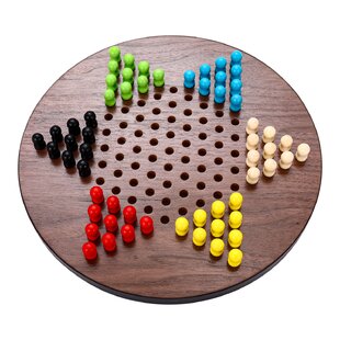 CHINESE CHECKERS WOOD GAMEBOARD 60 COULORED PIECES FREE POSTAGE 