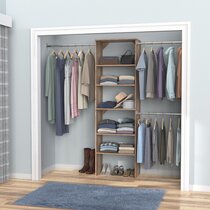 Walk-In Closet System 12 in W x 12.5 in H Wall Mount 8-Shelf Hardware Included 