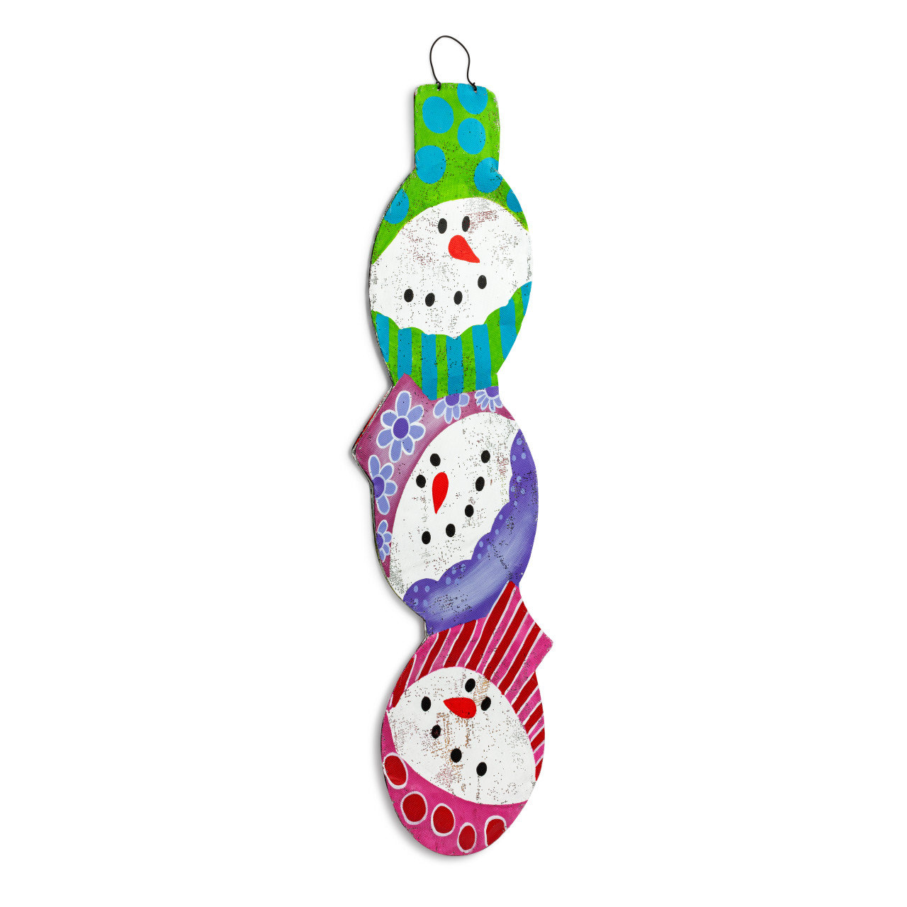 The Holiday Aisle® Reversible Snowmen & Ornaments Door Hanger Wayfair