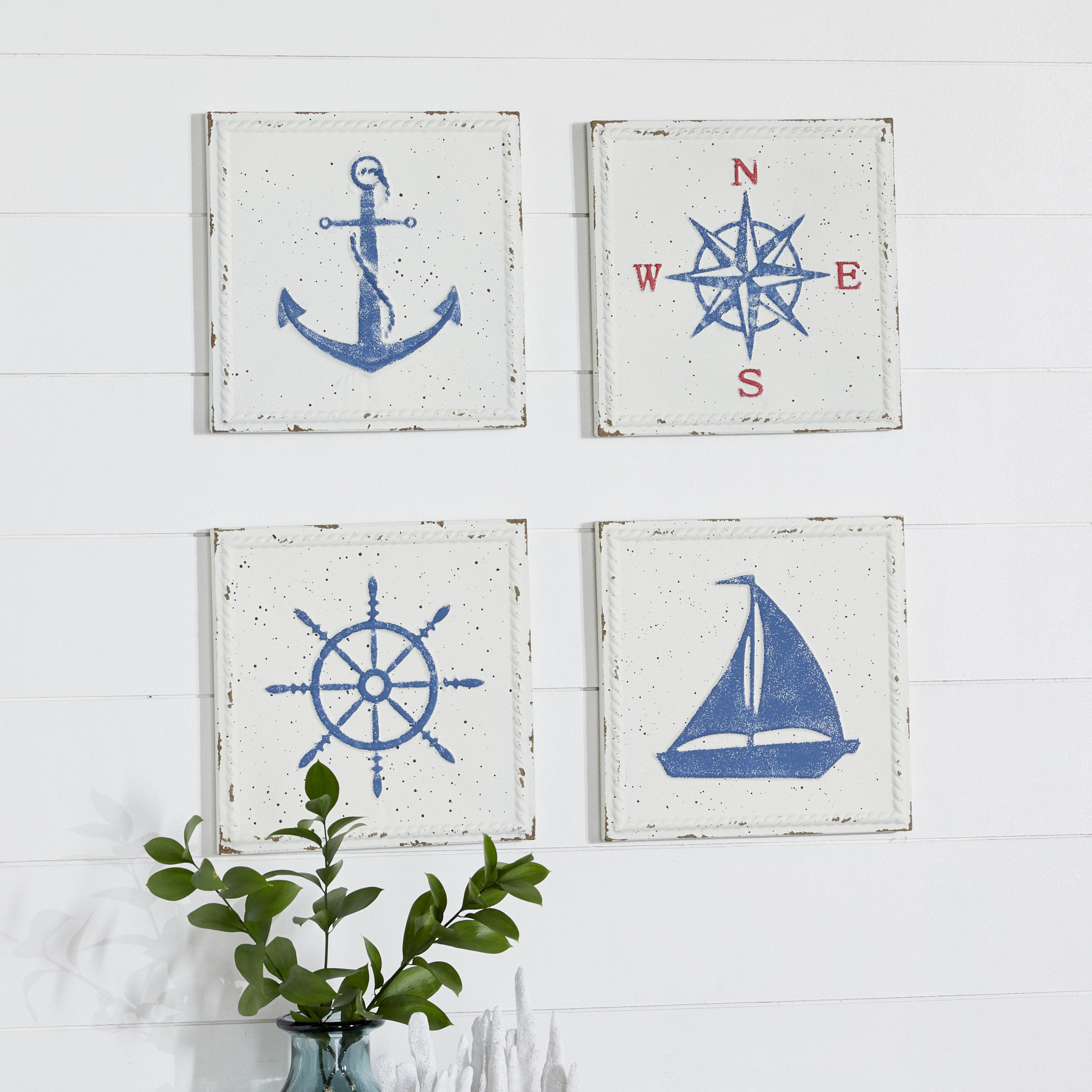 Breakwater Bay 4 Piece Metal Nautical Wall Décor Set Wayfair