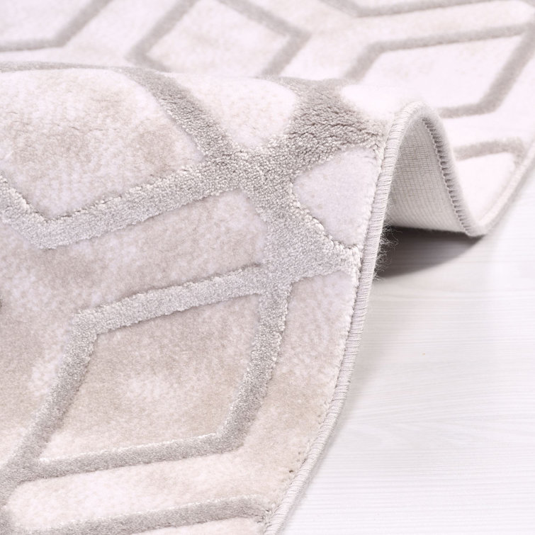 Hokku Designs Fallow Cotton Beige/White Indoor/Outdoor Rug | Wayfair