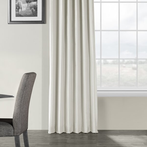 Wide 51" 130 cm Chose Tops Length & Linings White Faux Silk Dupioni Curtain 