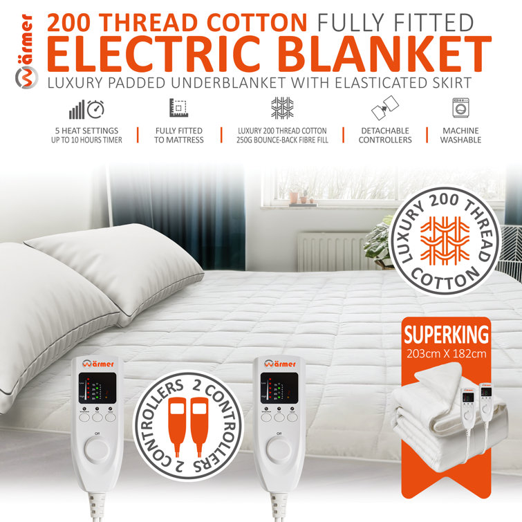 super king size fitted electric blanket