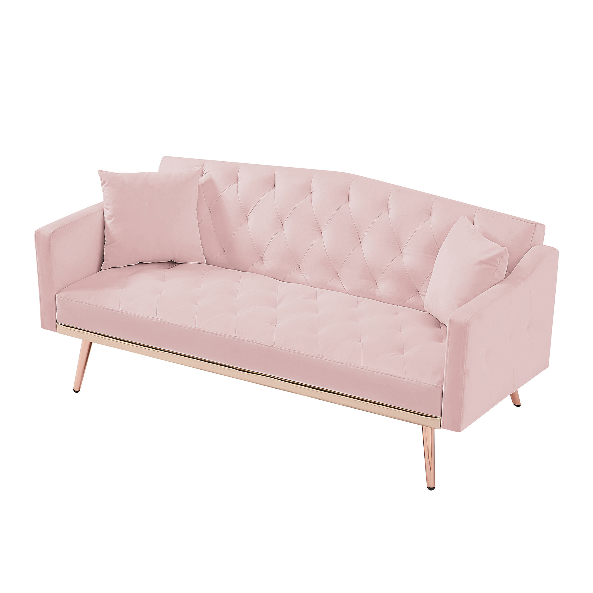 Mercer41 Cullie 64.9'' Wide Velvet Tufted Sleeper Sofa Bed Wayfair