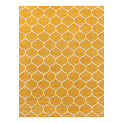 Bungalow Rose Llanet Performance Yellow Rug & Reviews | Wayfair