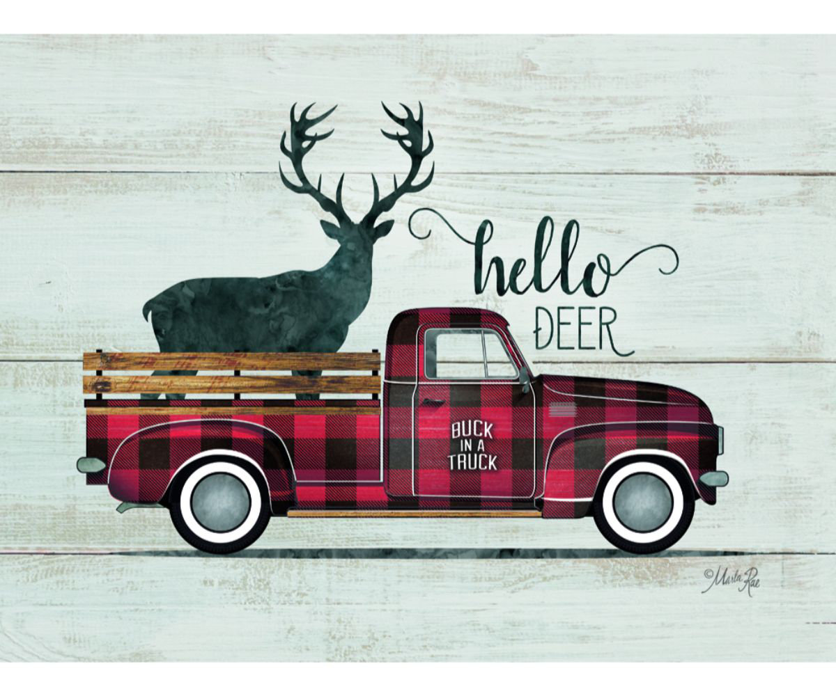 Gracie Oaks Hello Deer Vintage Truck Wall D??cor Wayfair