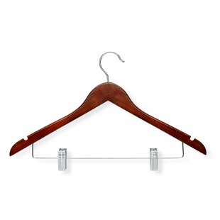 5 Cherry Wood Hangers Wooden Hanger Top Shirt Coat 17 " 
