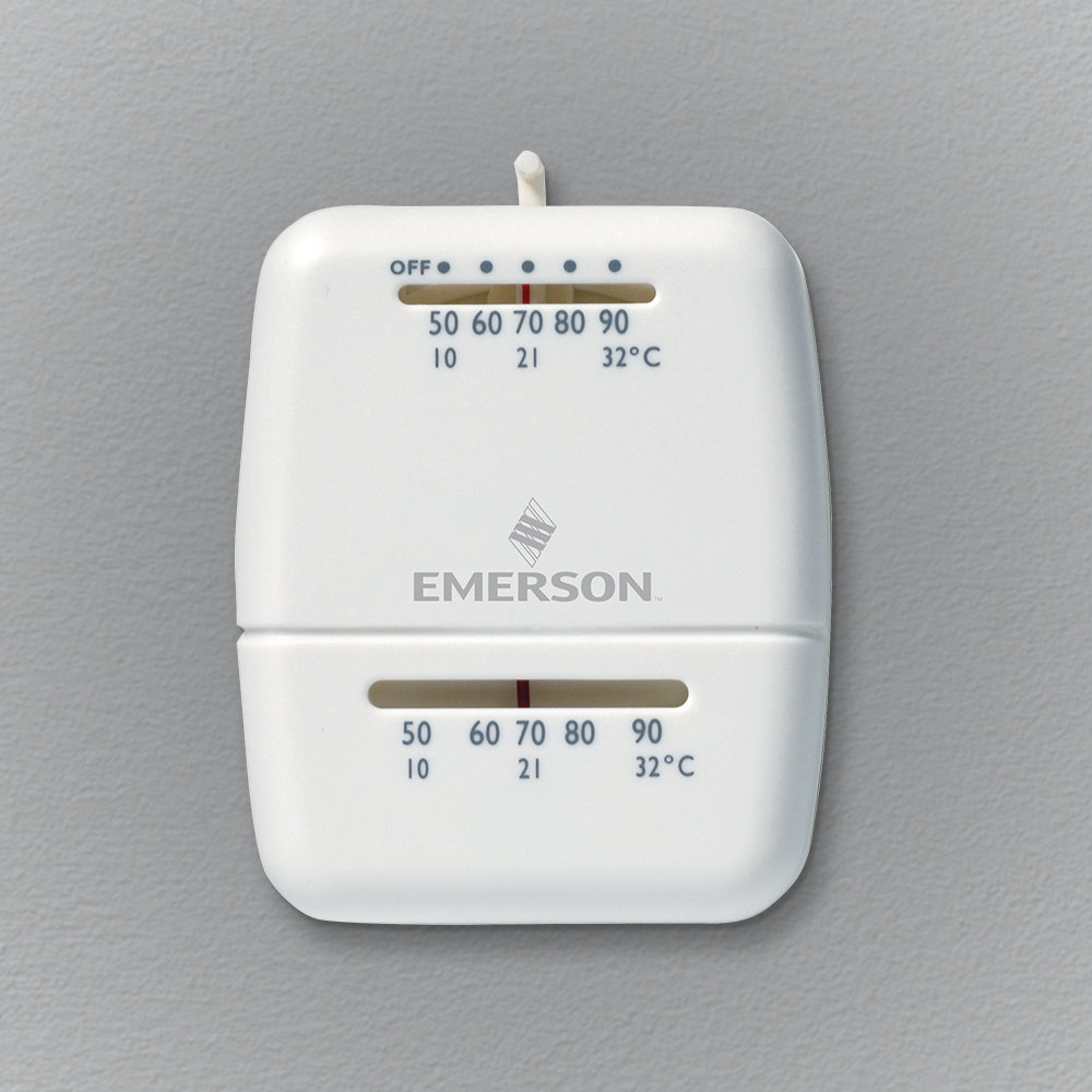 Emerson Thermostats White NonProgrammable Thermostat for Heating Only