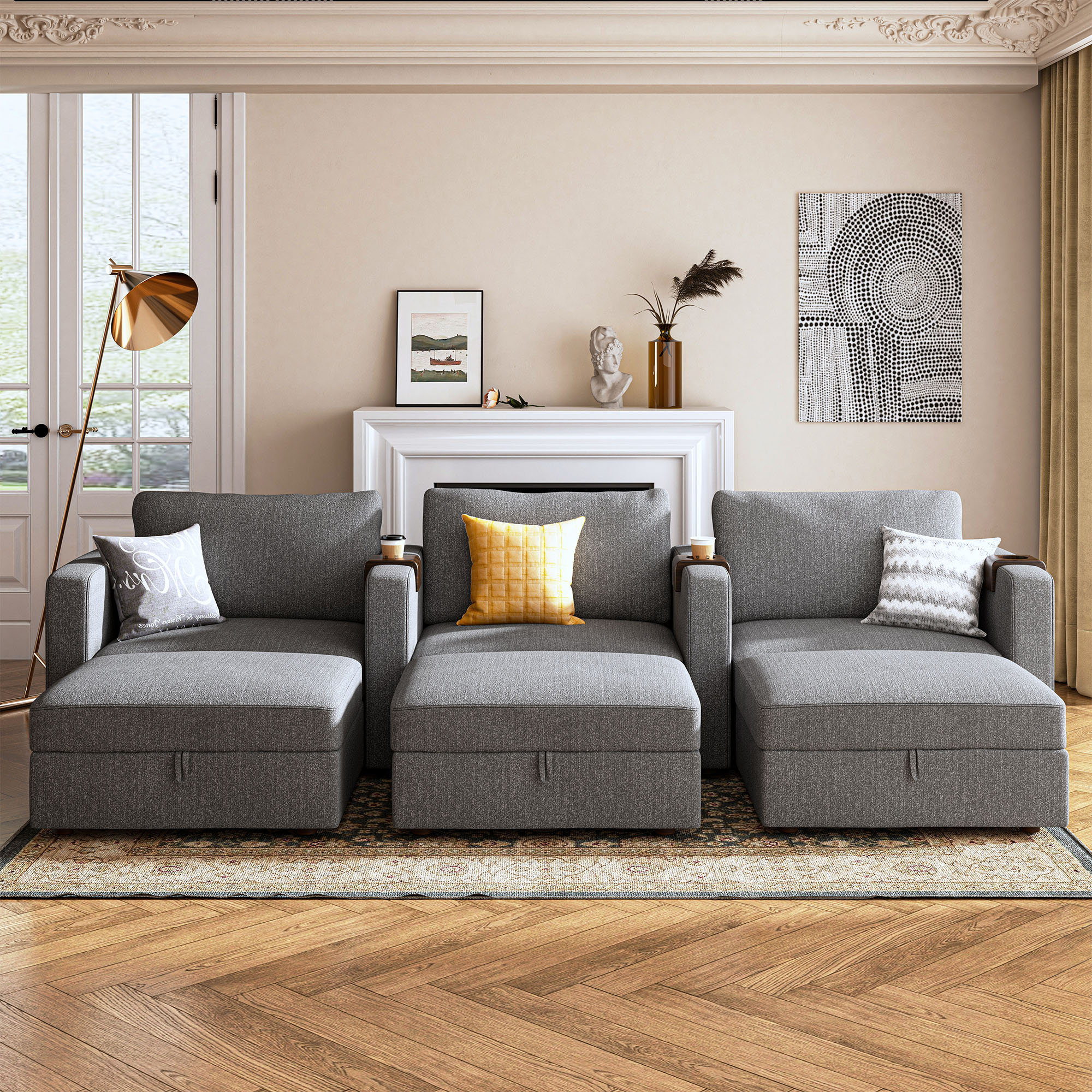 HONBAY 12 Piece Upholstered Sectional Wayfair