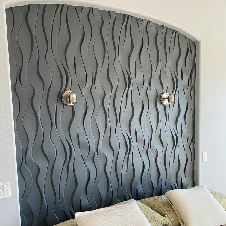 A La Maison Ceilings Zephyr 23.5" x 23.5" Seamless Glue-up 3D Wall Panels |  Wayfair