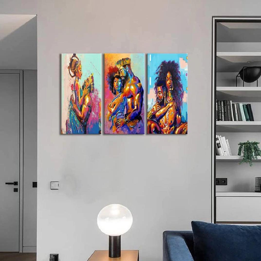 Latitude Run® Canvas Art For Bedroom Living Room Decor 3 Piece Wrapped