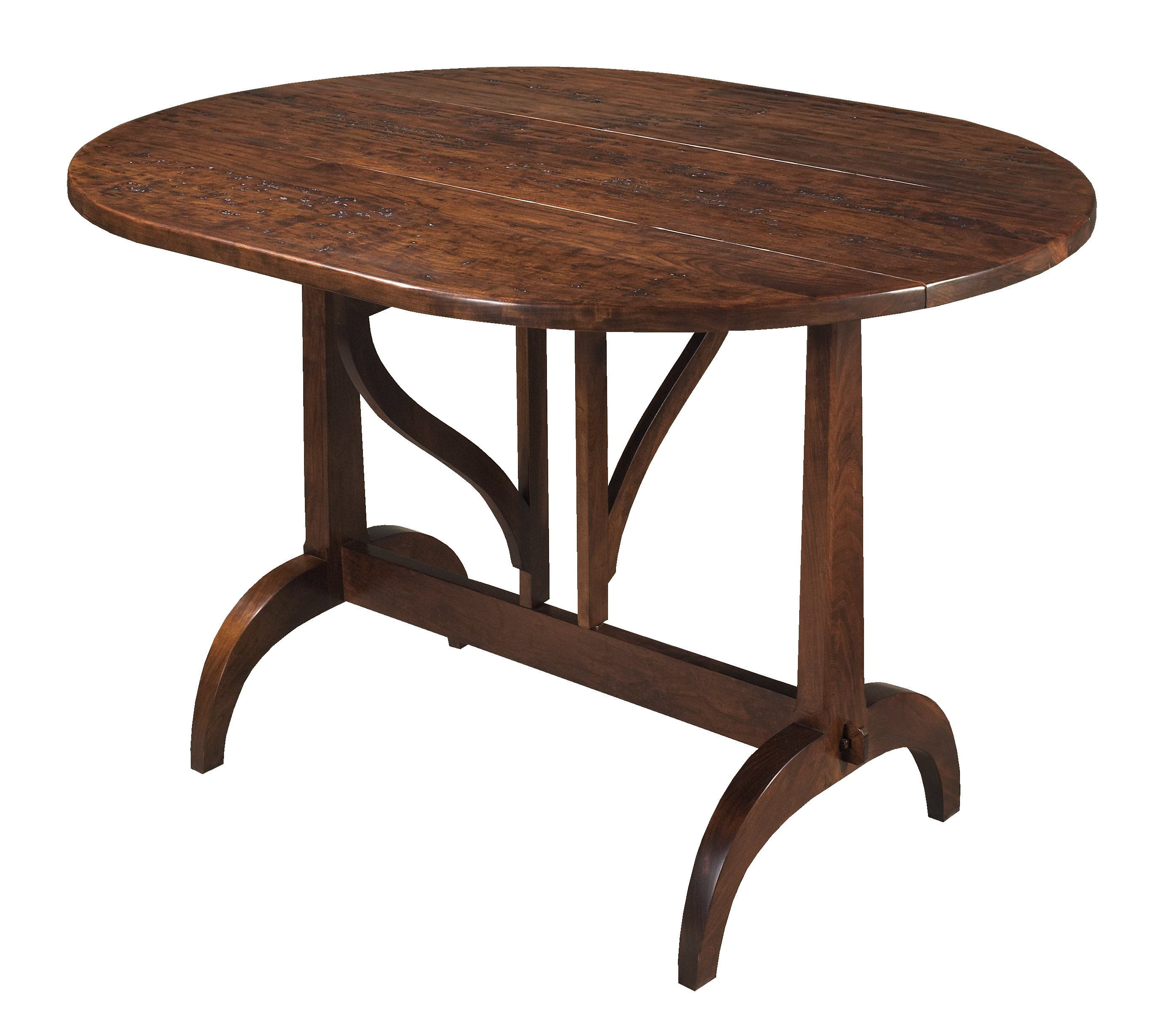 Darby Home Co Swampscott Drop Leaf Cherry Solid Wood Trestle Dining