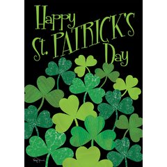 12.5 x 18 Shamrock Double Sided Patrick's Day Ireland Welcome Garden Flag St 