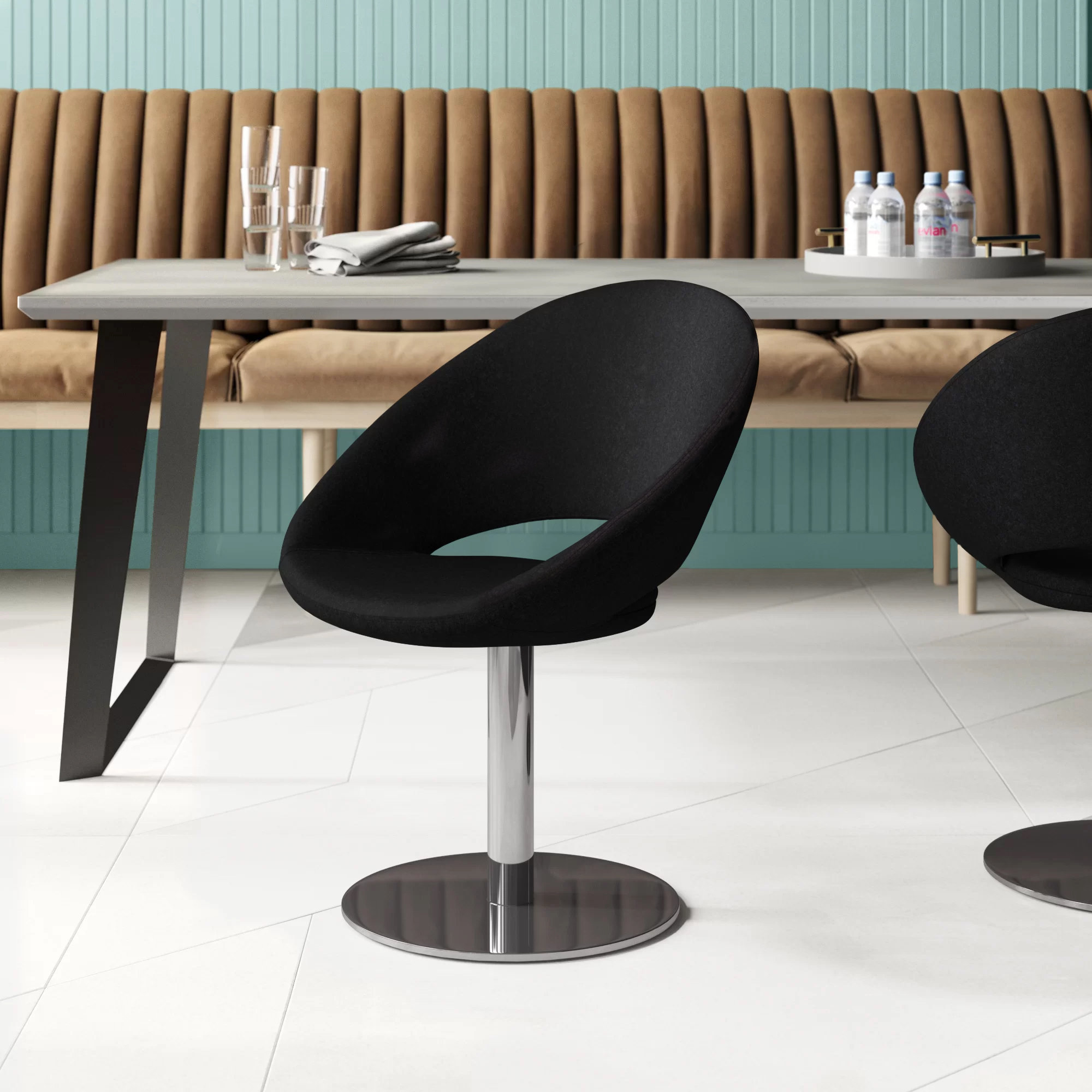 Orren Ellis Beom Swivel Upholstered Dining Chair Wayfair