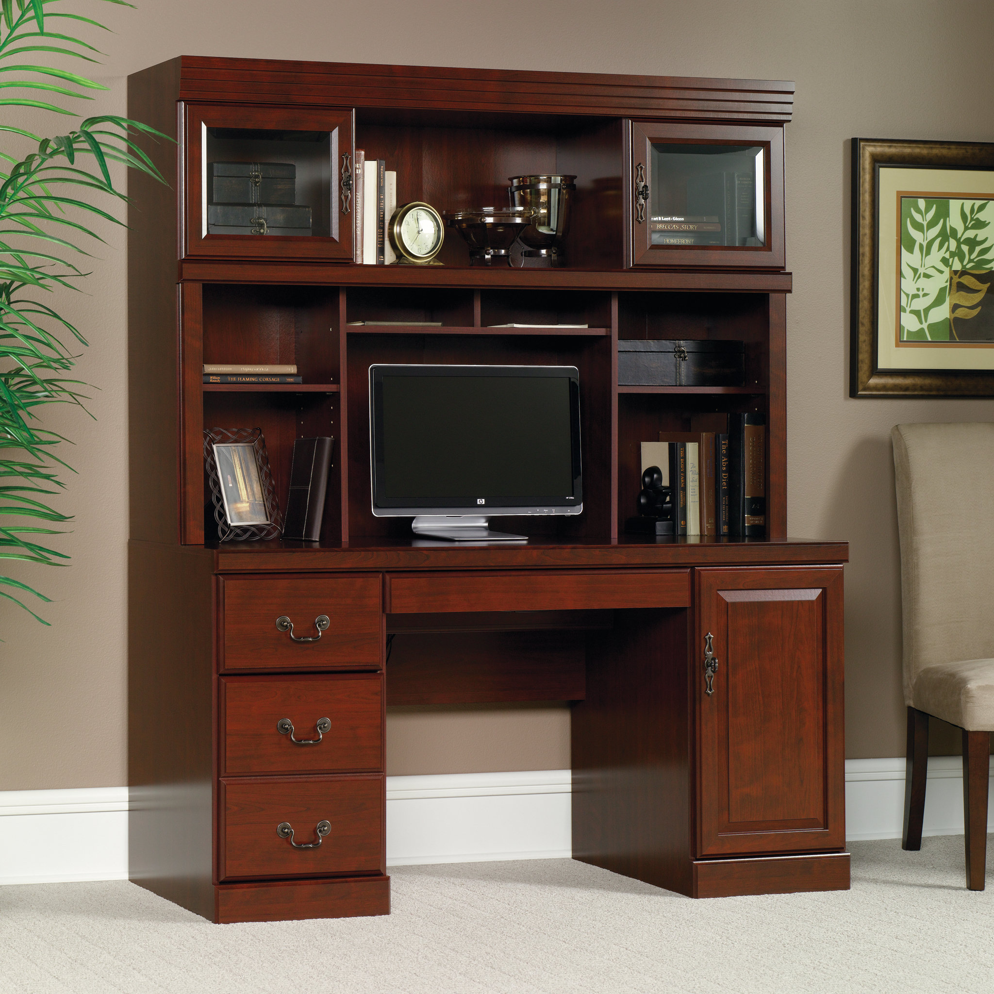 Darby Home Co Clintonville Executive Desk with Hutch & Reviews Wayfair