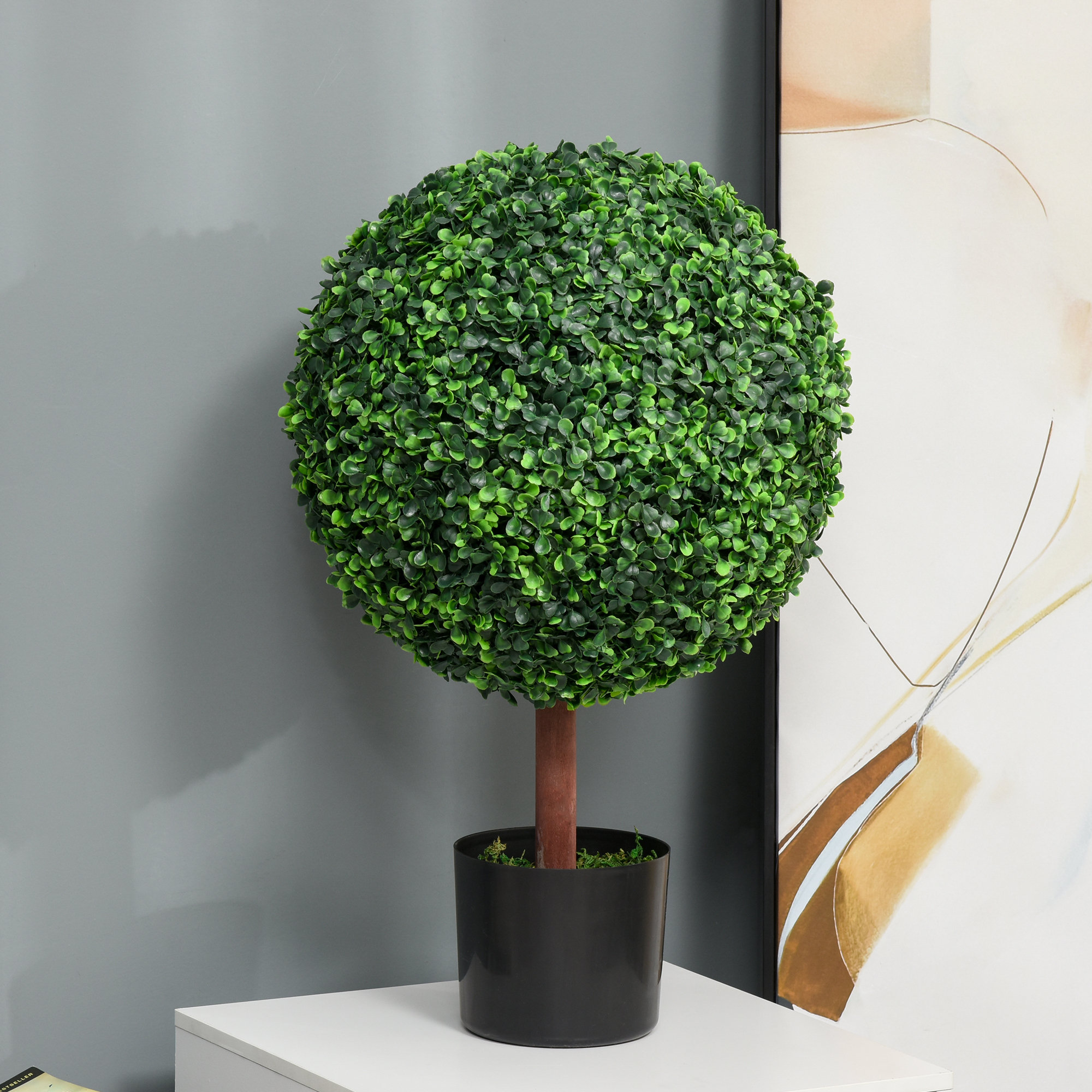 Primrue 23.5'' Faux Moss Tree in Pot Wayfair