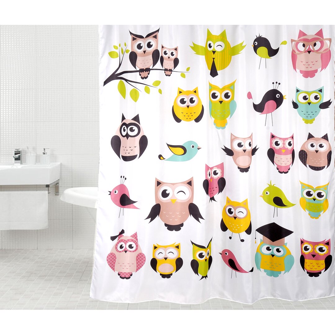 Owl Shower Curtain brown