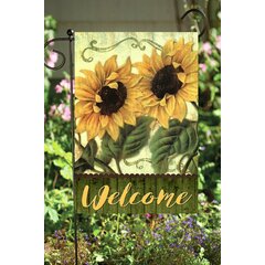 Welcome Sunflowers Sublimimation House Flag TG 04067 