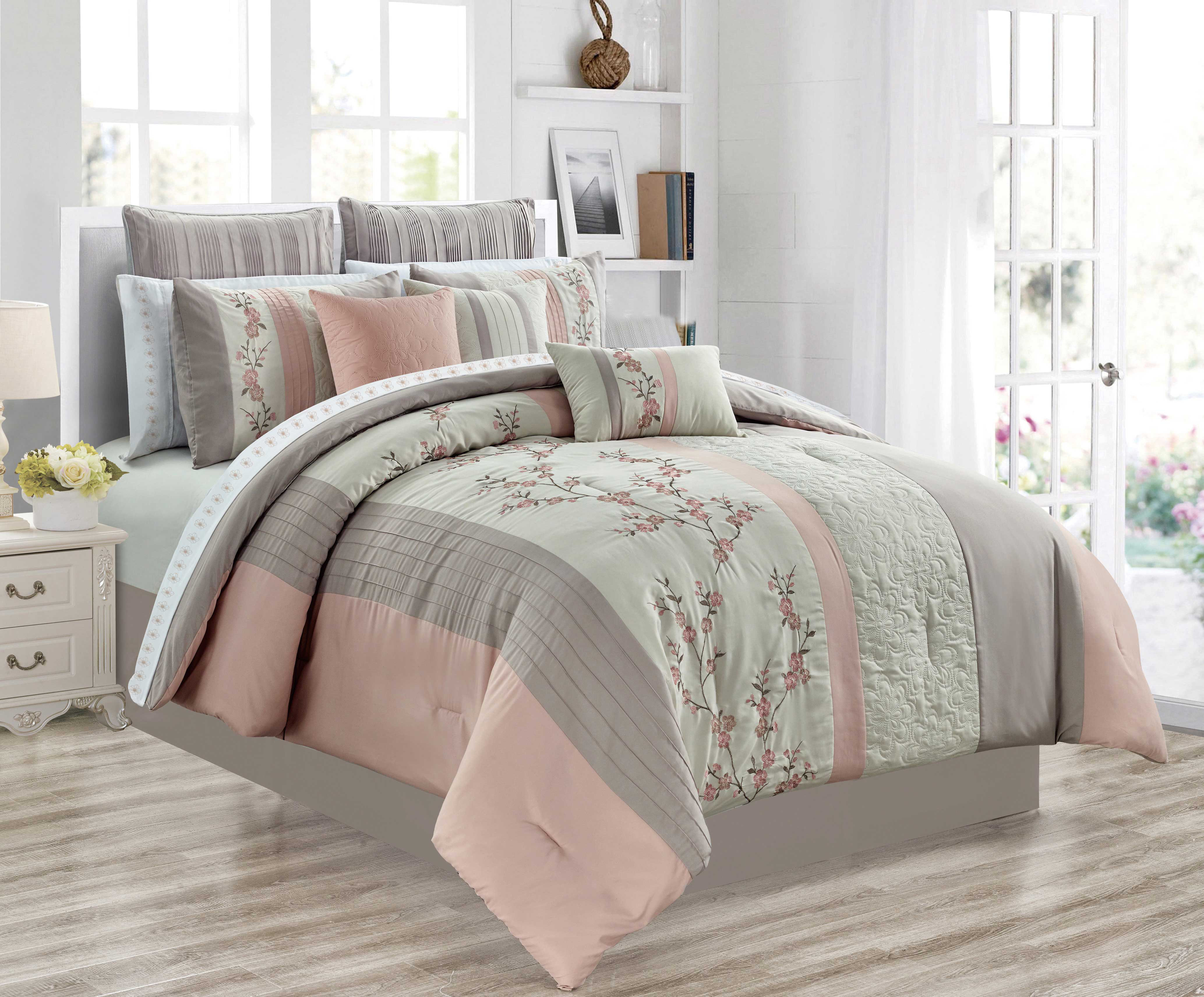 Microfiber 7 Piece Comforter Set 