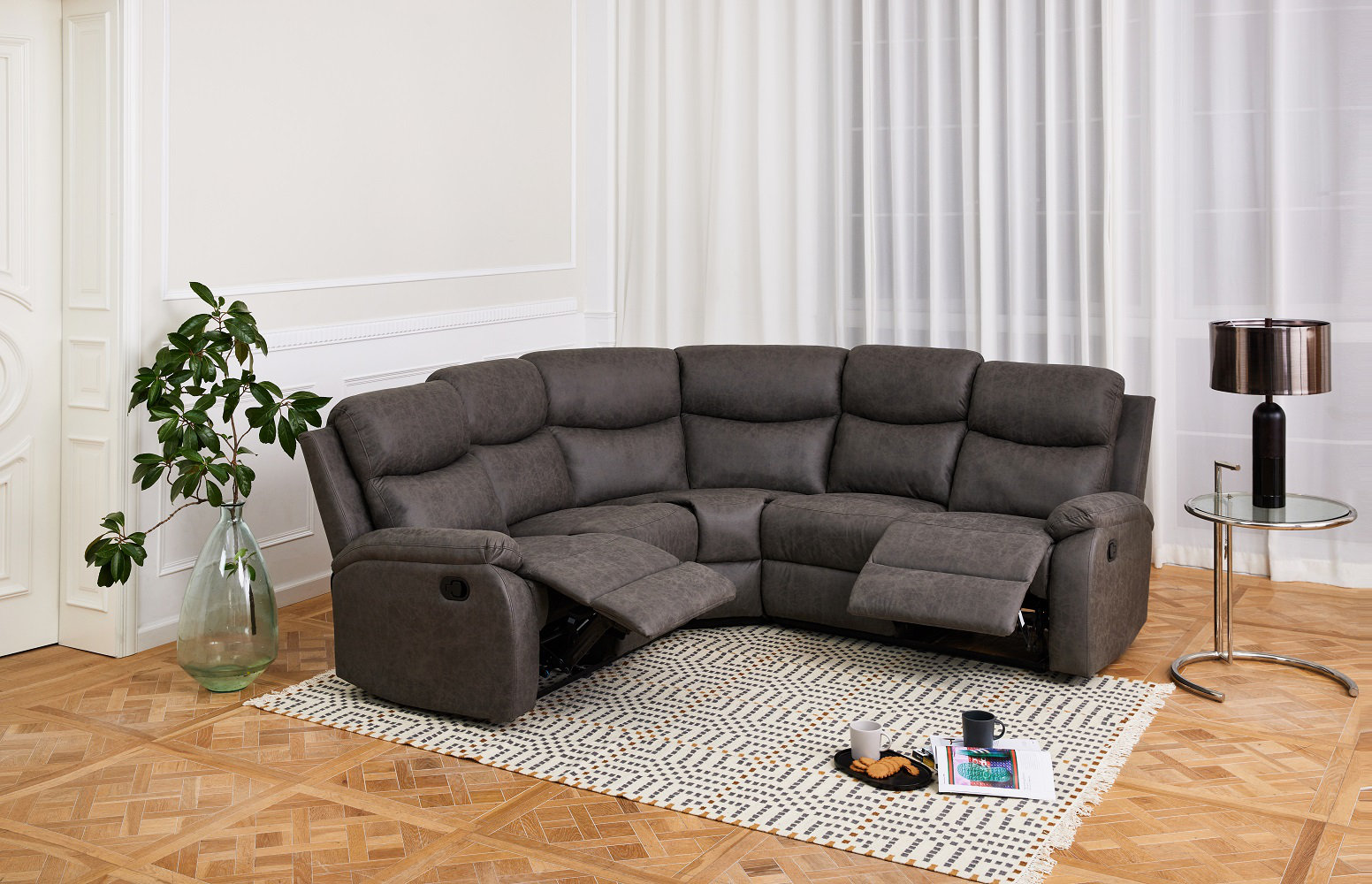 ClassicLiving Grijalva Reclining Corner Sofa Wayfair.co.uk