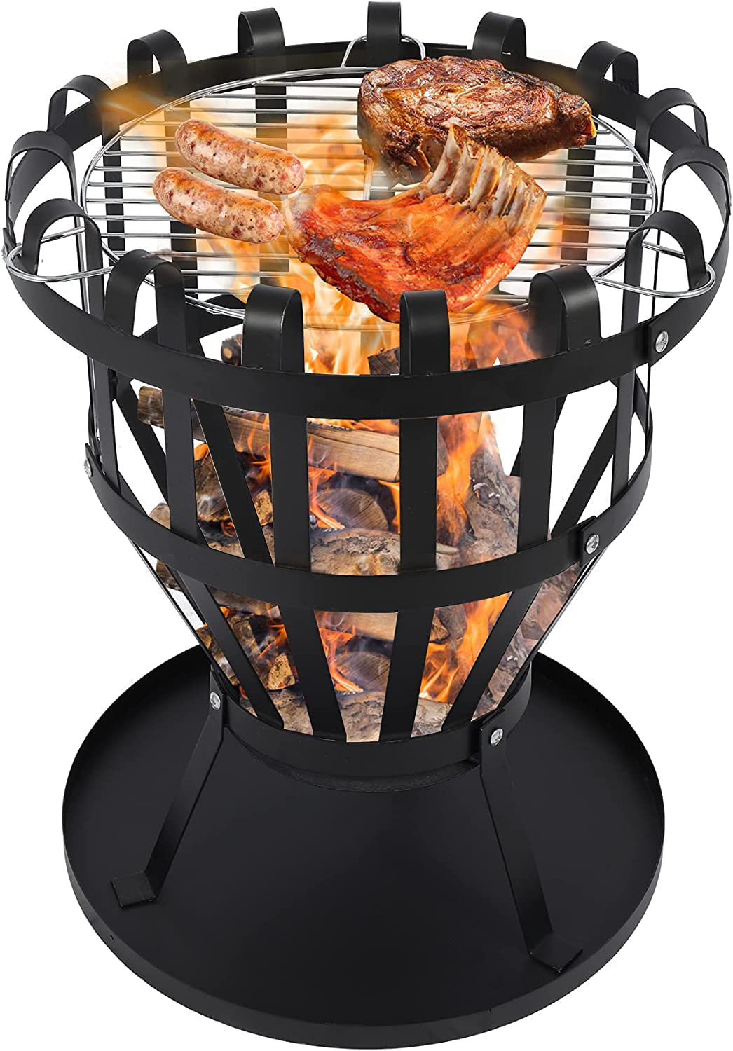 REDCAMP Self Feeding Fire Basket Charcoal Grill with Grill Grate Wayfair