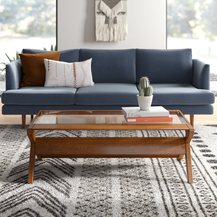 Desi Coffee Table with Tempered Glass and Storage Wade Logan