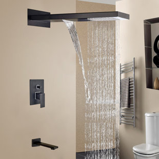 Rio 3 Ways Wall Mount Volume Control Complete Shower System with Rough-in Valve