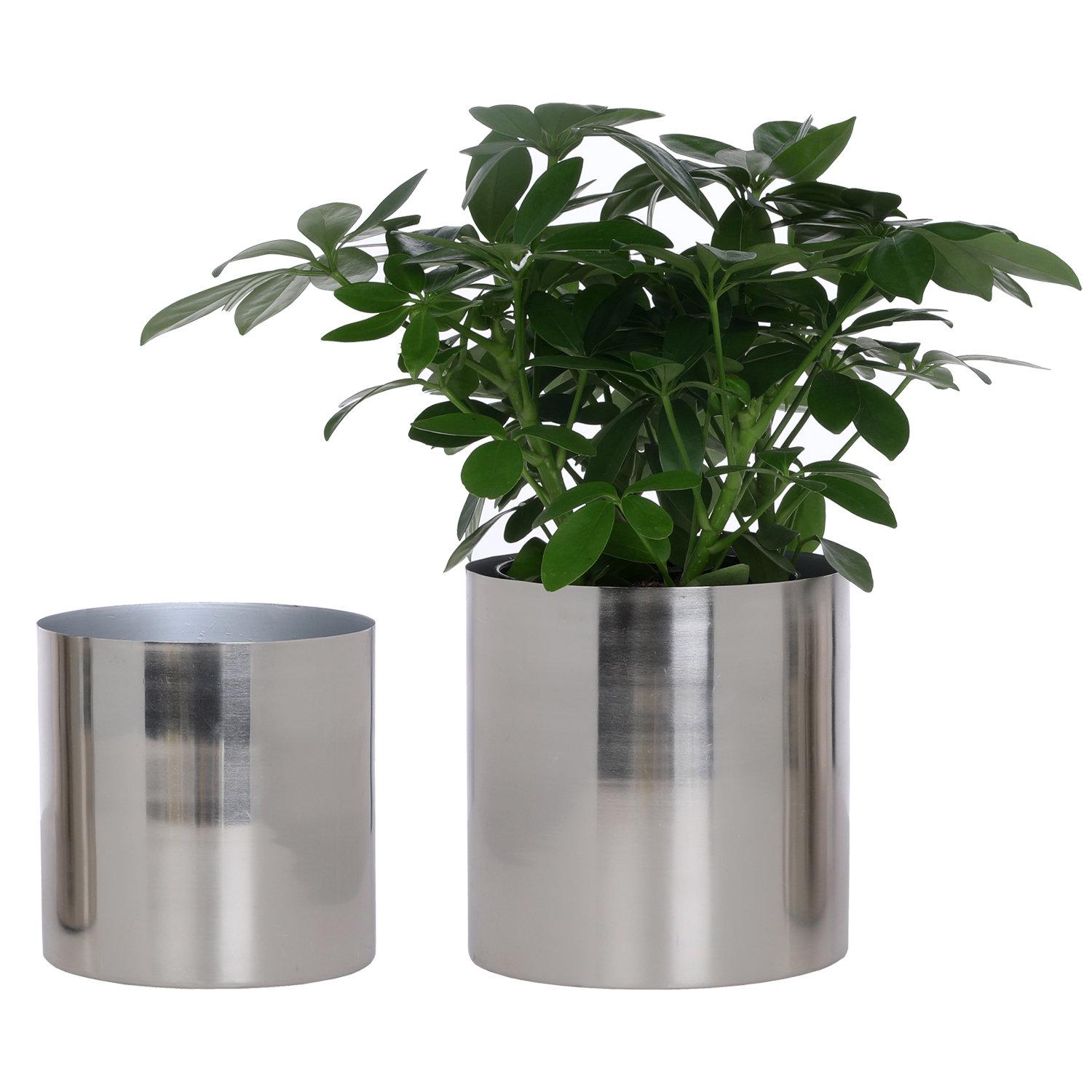 Wrought Studio 2 Piece Metal Flower Pot Planter Set & Reviews Wayfair