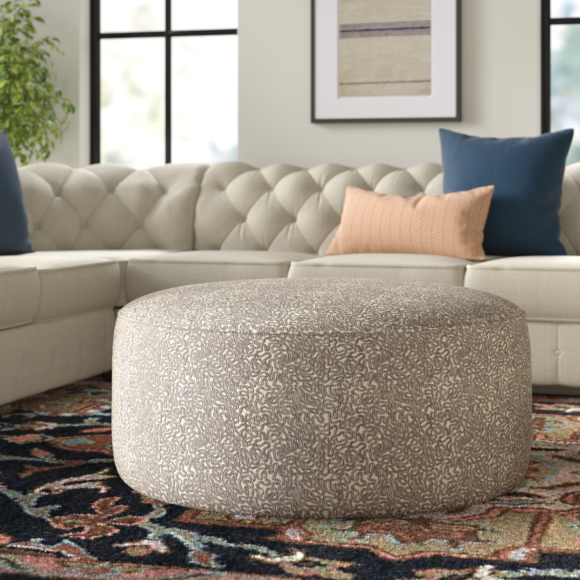 Three Posts™ Freda Upholstered Ottoman & Reviews | Wayfair