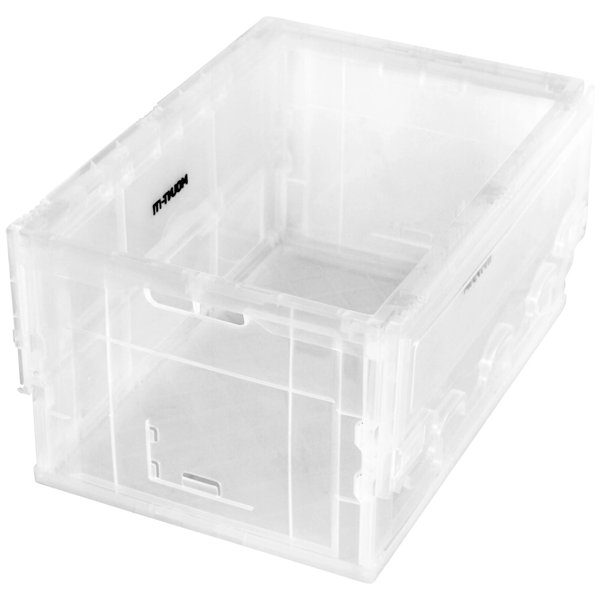 Mount-It! Folding Plastic Storage Crate, Collapsible Utility ...