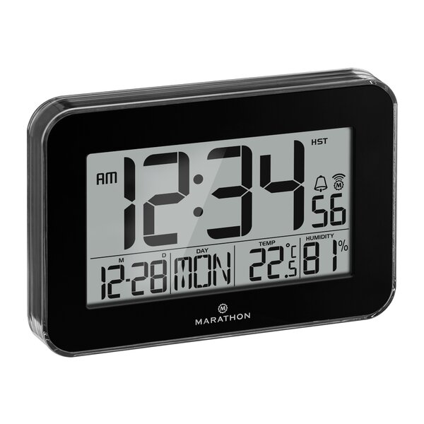 Exclusive Atomic Desk Digital Month Date Day Temp Snooze Alarm Clock 