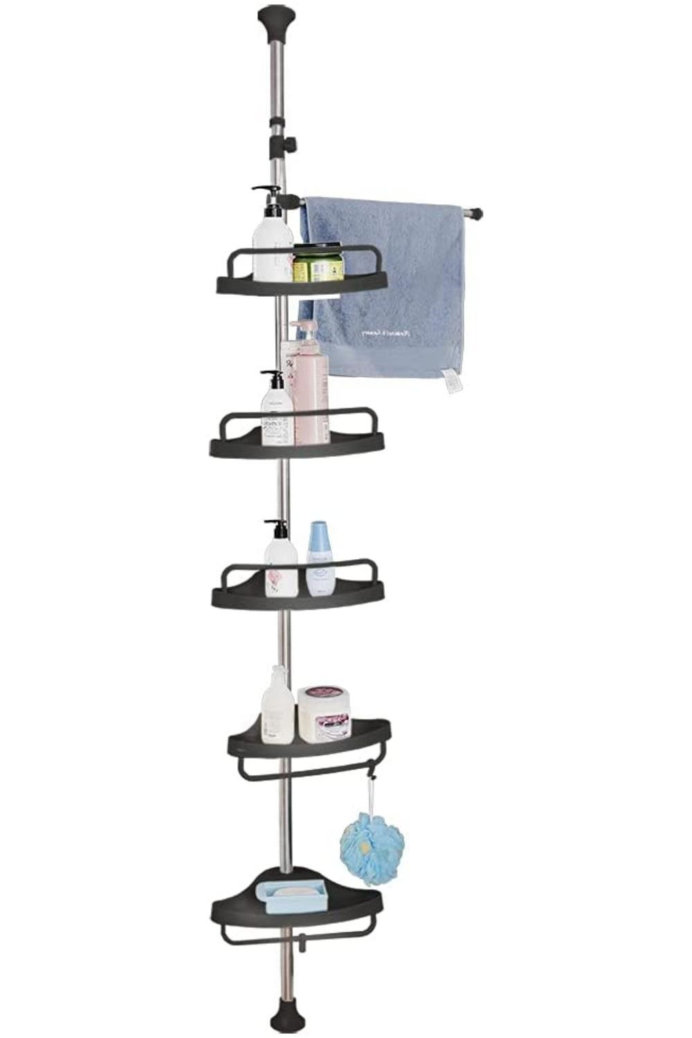Belfry Bathroom 5Tier Shower Corner Caddy Tension Pole Adjustable