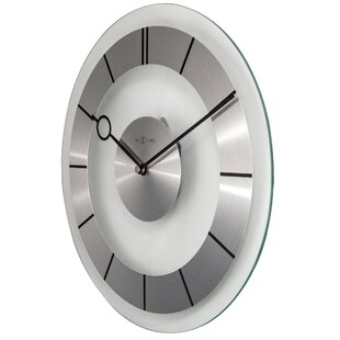 Ø25cm Wand Uhr Modern Uhr mit Schwarzem Zifferblatt Nextime Blacky Wanduhr 